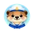 Cute flat cartoon otter face avatar icon with layered paper-cutout style and soft drop shadow